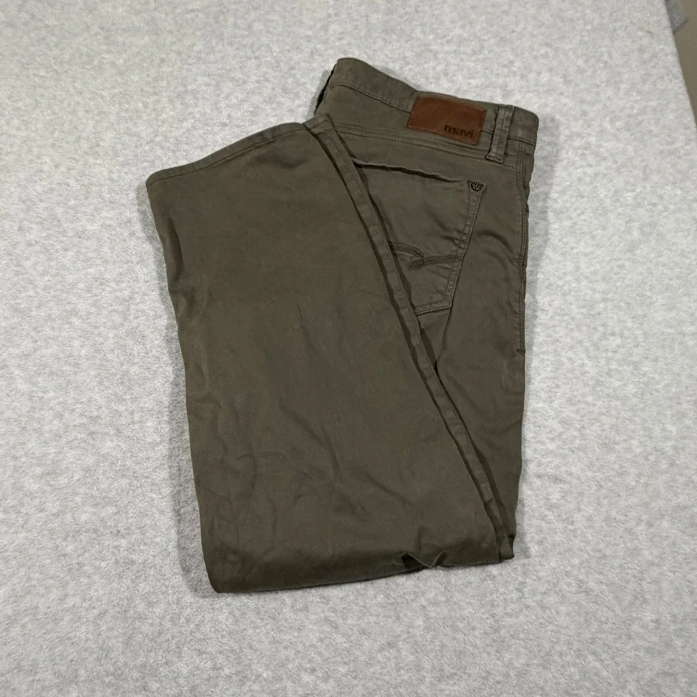 Mavi Jeans Zach Pants‎ Mens 34 Olive Green Straight Leg Twill Trousers